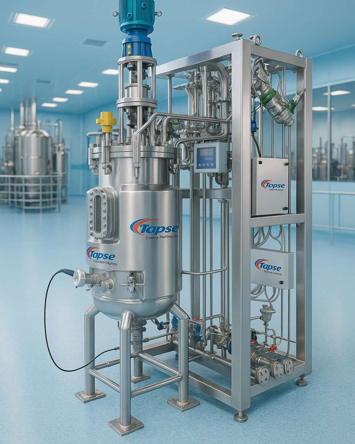 Stainless steel fermenter system by TOPSE for pharmaceutical and biotech fermentation processes